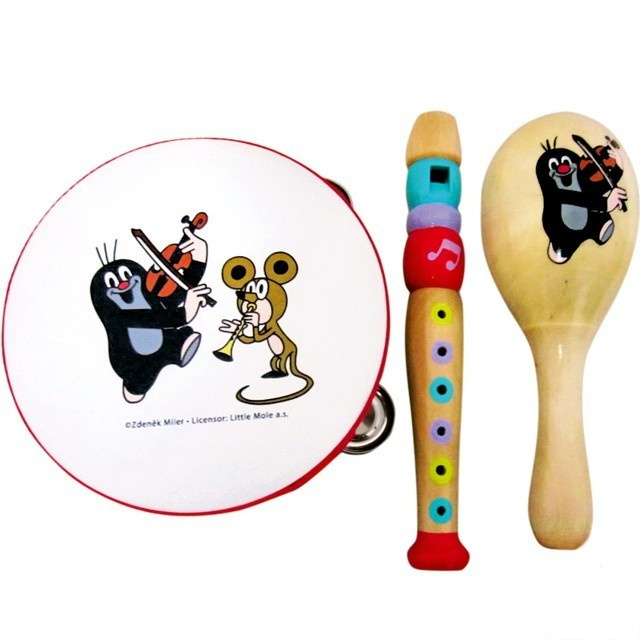 Hudba - Muzikální set, Krtek, 3 nástroje (Bino)