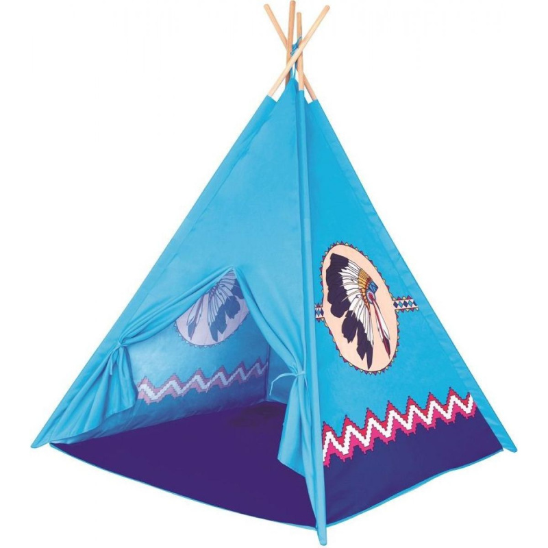 Bino TeePee- stan modrá 4 stěny