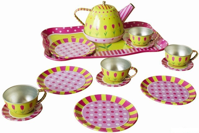 Nádobí dětské - Čajový set, Plechový (Bino)