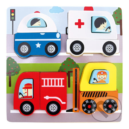 Puzzle 3D - záchranná vozidla - puzzle z kategorie Maxi dílky