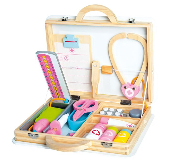Bino Lékařský set v dřevěném kufříku