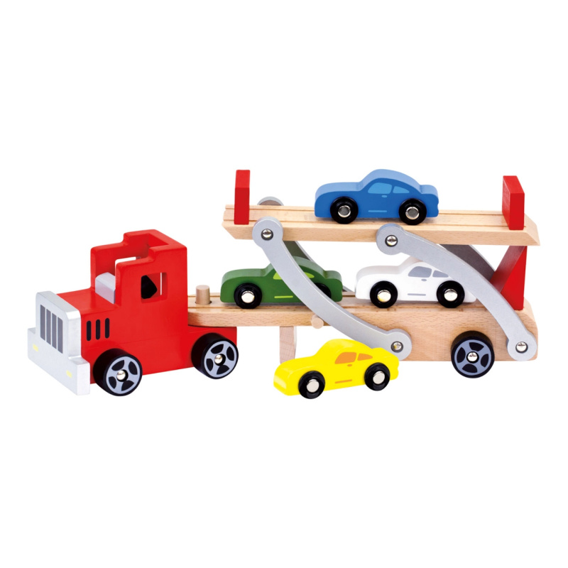 Auto - Tahač patrový se 4 auty (Bino)