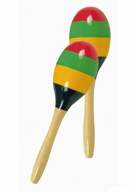 Hudba - Rumbakoule Maracas pruhované, 2ks (Bino)