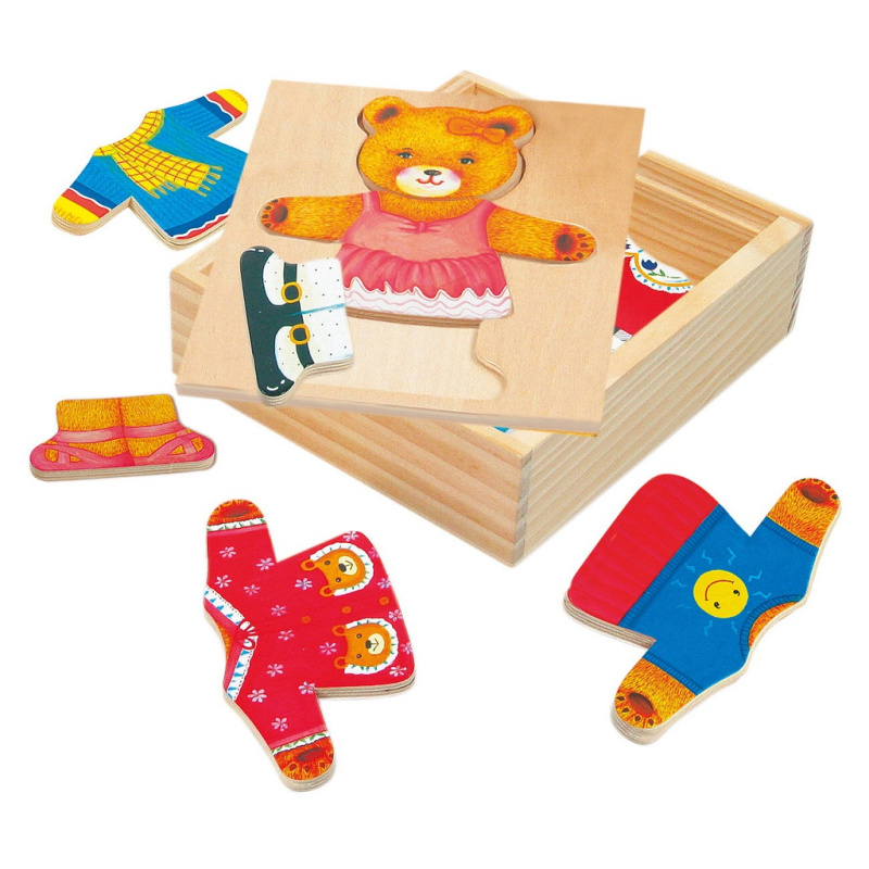 Bino dress-up puzzle Paní Medvídková