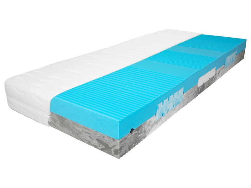 BeCo 7zónová oboustranná matrace z komfortní pěny 2 Dreams, nastavitelná tvrdost (H2, 90 X 200 CM)
