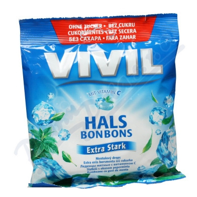 VIVIL Extra silný mentol + vitamín C bez cukru 60 g