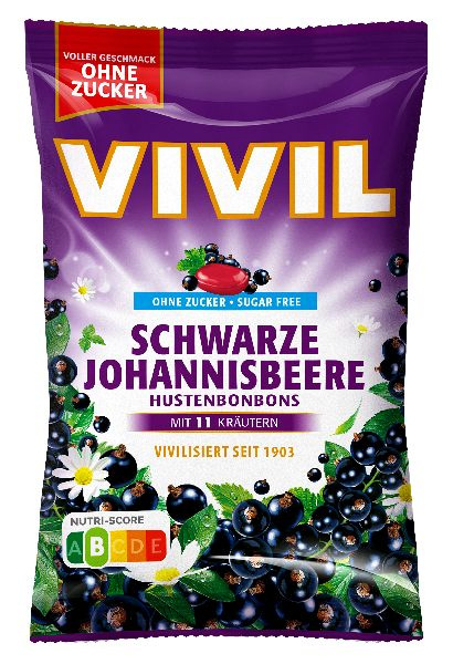 VIVIL Černý rybíz a 11 bylin drops bez cukru 120 g