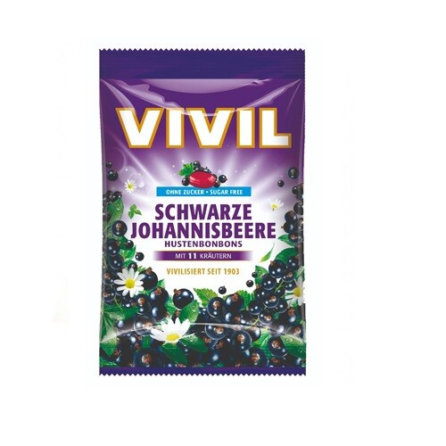 VIVIL Černý rybíz a 11 bylin drops bez cukru 120 g