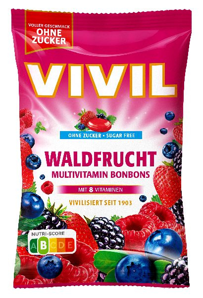 VIVIL Multivitamín lesní plody drops bez cukru 120 g