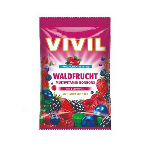 VIVIL Multivitamín lesní plody drops bez cukru 120 g