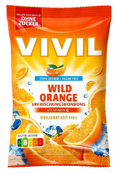 VIVIL Divoký pomeranč s vitamínem C drops bez cukru 120 g