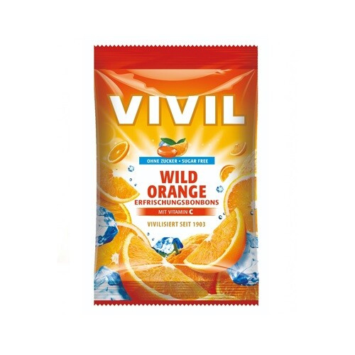 VIVIL Divoký pomeranč s vitamínem C drops bez cukru 120 g
