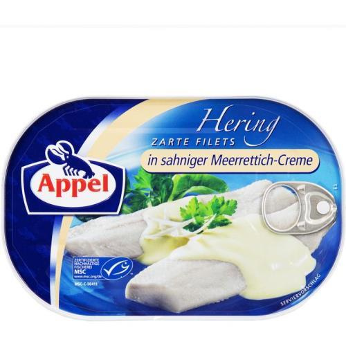 APPEL Filety ze sleďů ve smetanovo-křenové omáčce 200 g