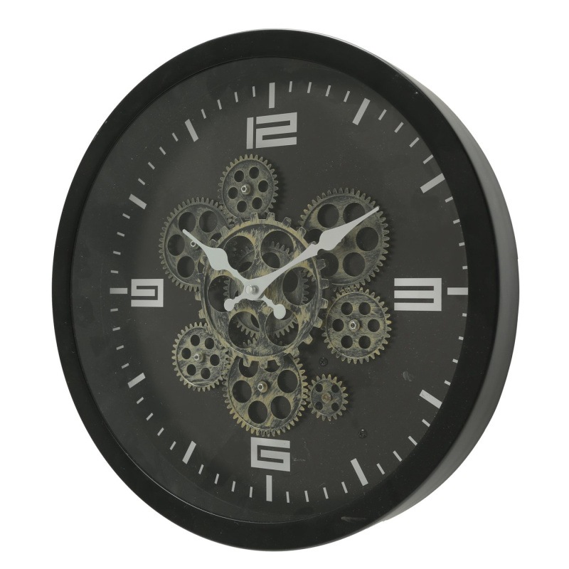 Boltze Home Nástěnné hodiny analogové , 38 cm, BIGTIME černá
