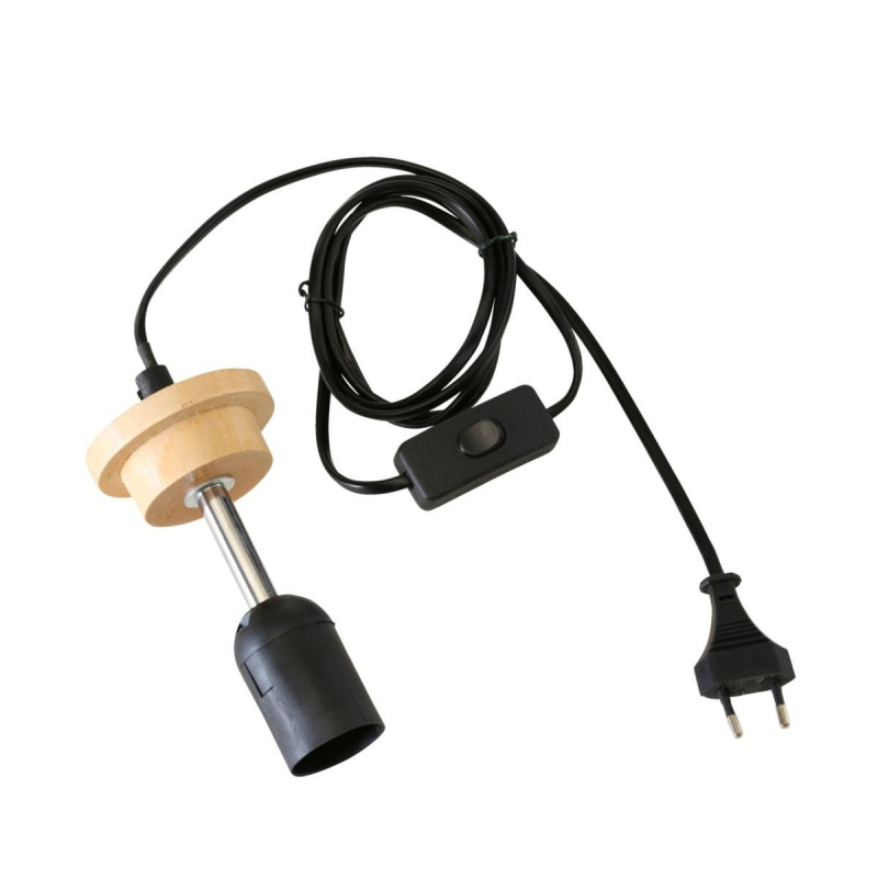 Boltze Flexo šnůra s vypínačem k lampě, závit E27, 180 cm černá