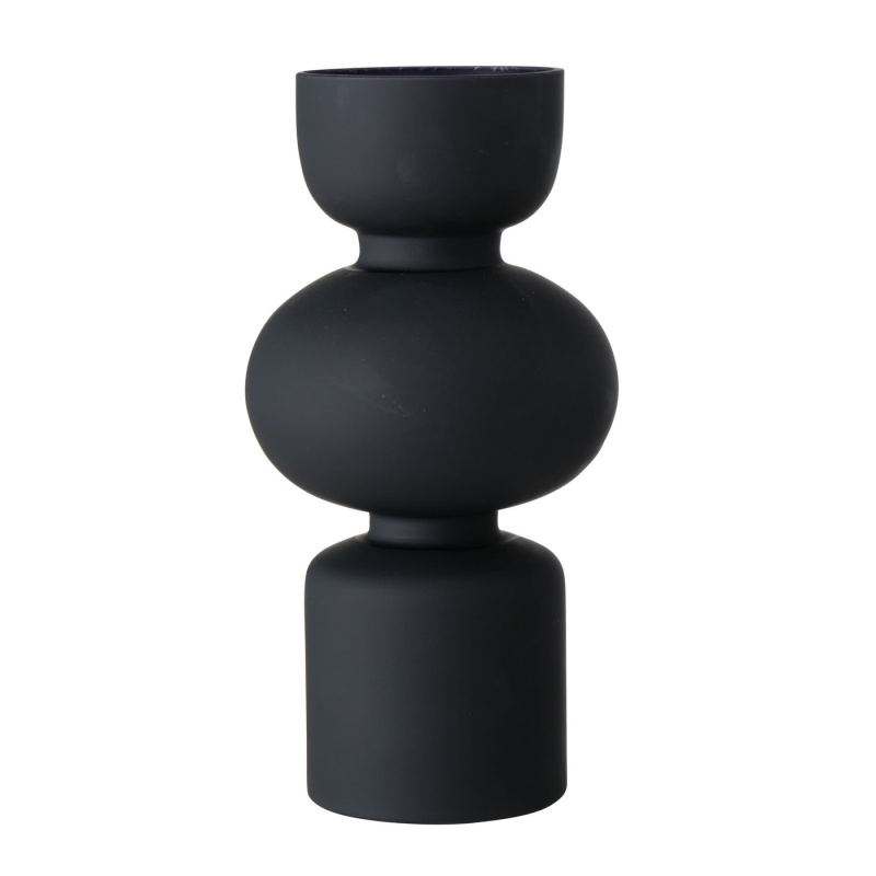 Boltze Home Skleněná váza s nepravidelným tvarem, 29 cm, NELIKA černá
