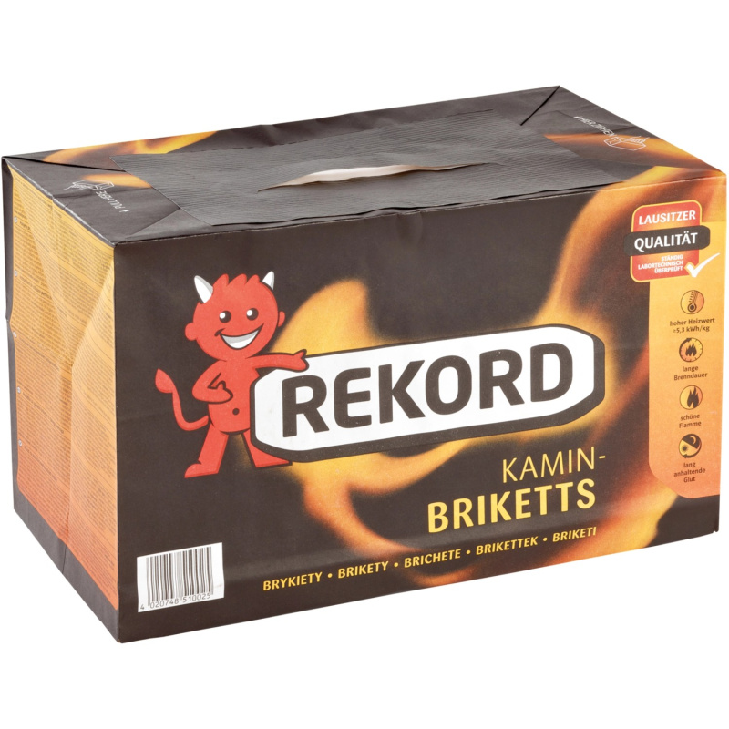 Rekord Uhelné brikety 10 kg, v papírovém obalu