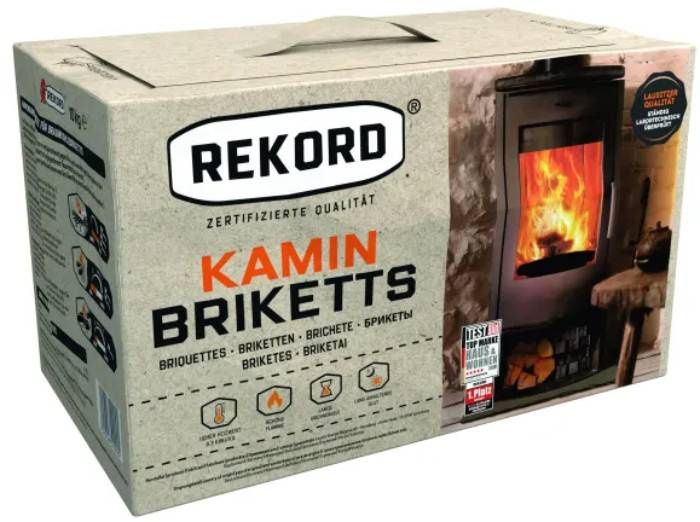 Rekord Uhelné brikety 10 kg, v papírovém obalu