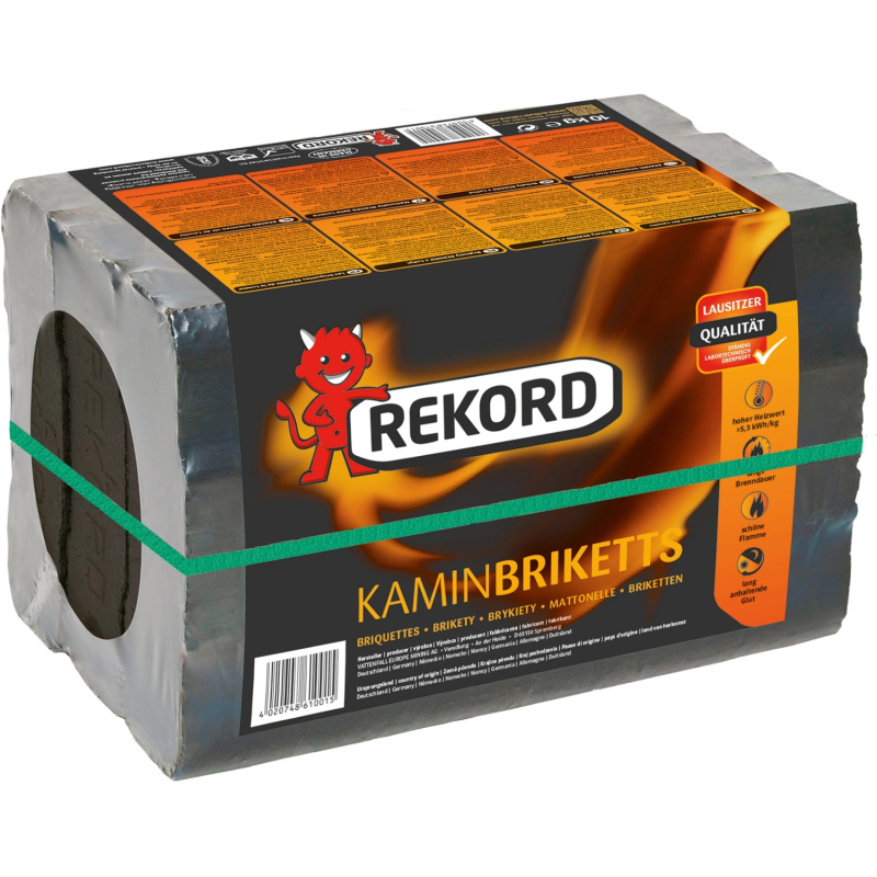 Rekord Uhelné brikety 10 kg, ve fólii