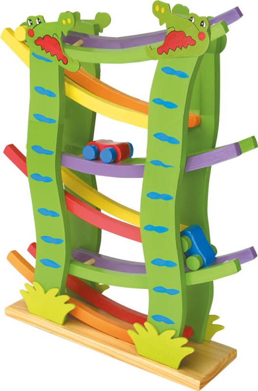 Small Foot Dřevěná závodní dráha Krokodýl