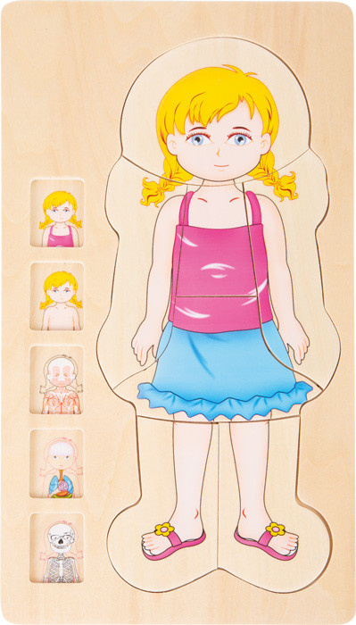 Small Foot Dřevěné puzzle anatomie