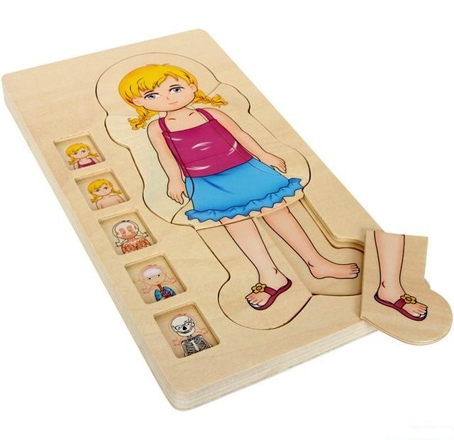 Small Foot Dřevěné puzzle anatomie