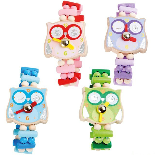 Dřevěná bižuterie - Hodinky sovička, 1ks (Small foot)