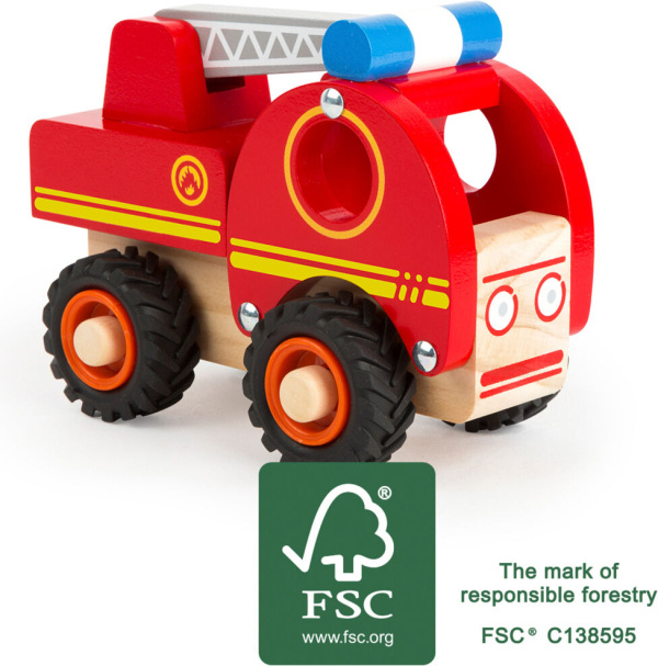 Small Foot Dřevěné hasičské auto s žebříkem
