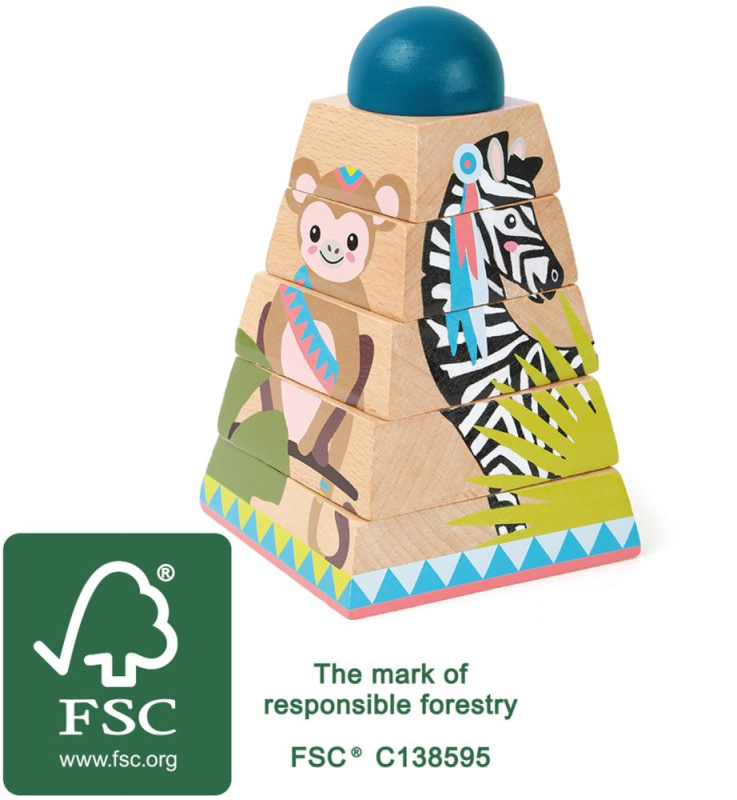 Small Foot Dřevěná nasazovací věž Jungle