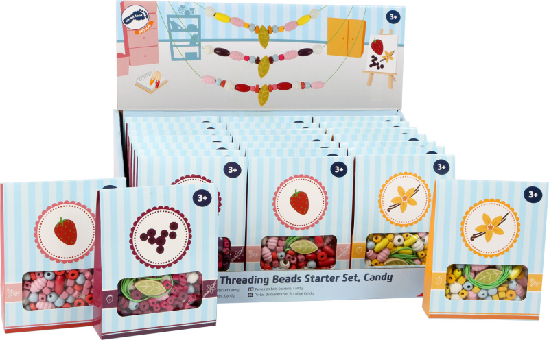 small foot Displej dřevěné korálky Candy 24 ks