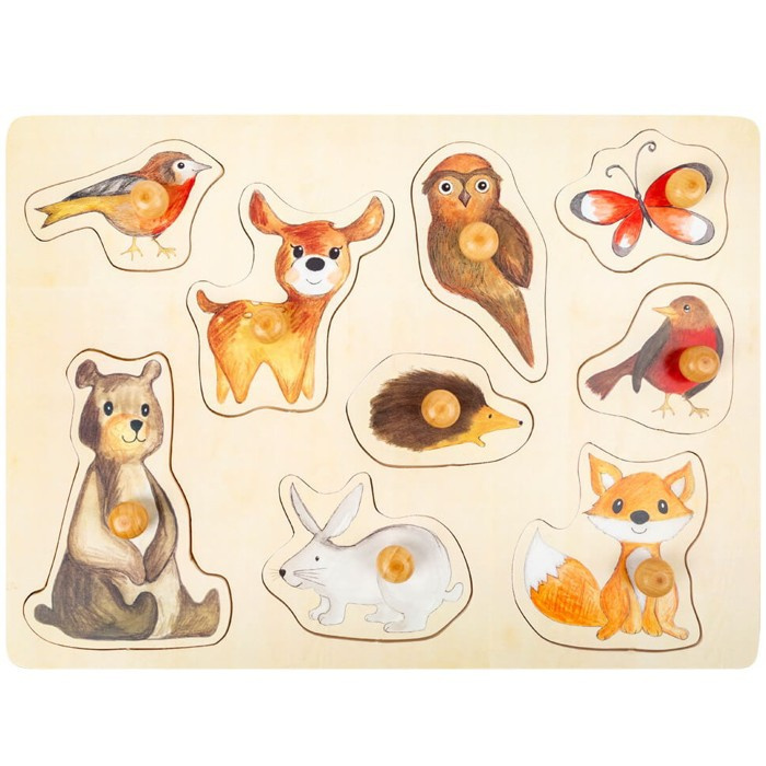 Small Foot Dřevěné puzzle Lesní zvířátka