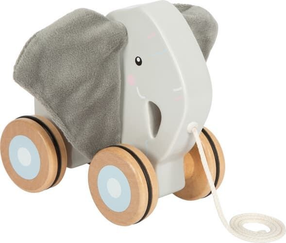 small foot Dřevěná tahací hračka Slon se šustivými oušky