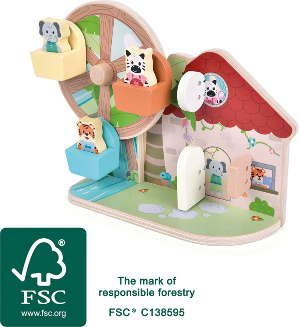 small foot Motorická hračka s ruským kolem Přátelé z džungle