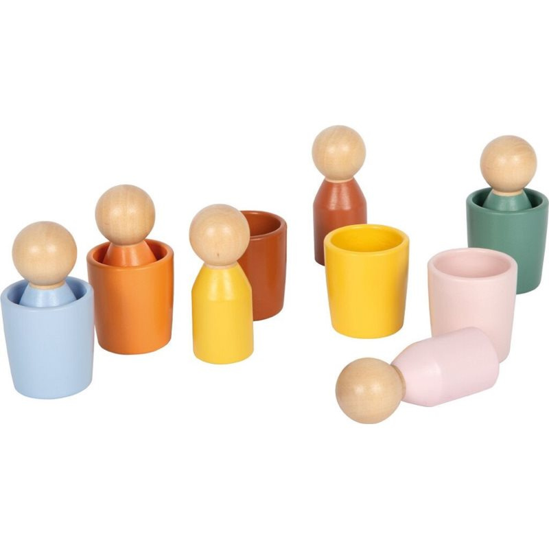 small foot Montessori třídící kalíšky s figurkami