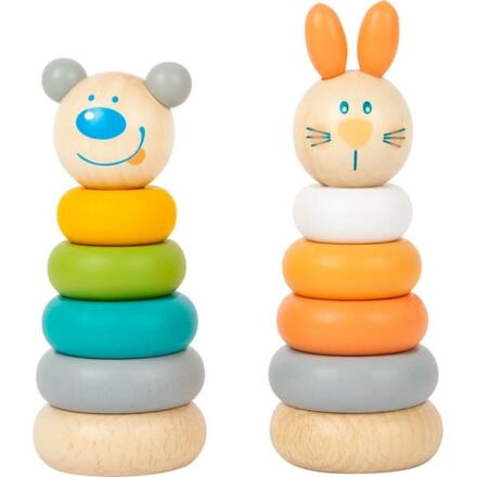 Small Foot Nasazovací věž pastelová 1 ks