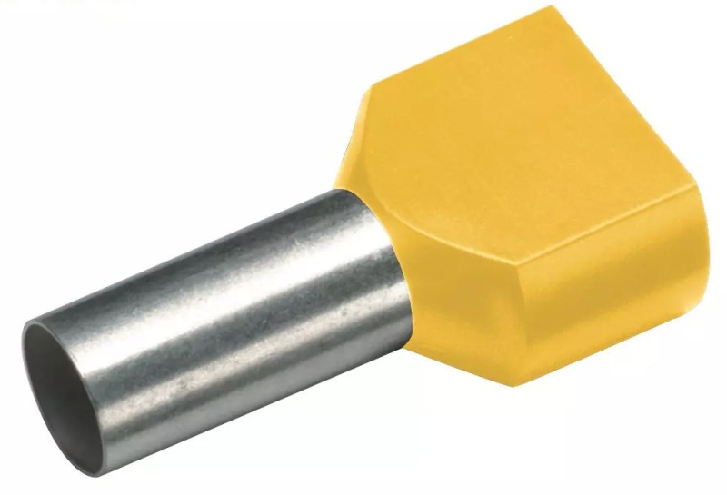 Dutinka lisovací izolovaná dvojitá Cimco 2× 1 mm2 10 mm 100 ks/bal.