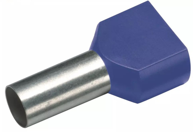 Dutinka lisovací izolovaná dvojitá Cimco 2×2,5 mm2 10 mm 100 ks/bal.