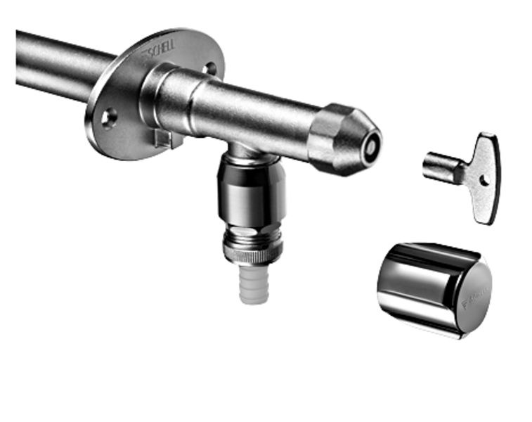 Ventil nezámrzný Schell Polar II 1/2"×430 mm s rukojetí a nástrčným klíčem