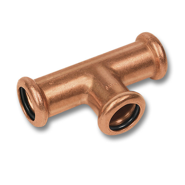 T-kus redukovaný lisovací Sanha Cu Press 6130 22×15×22 mm