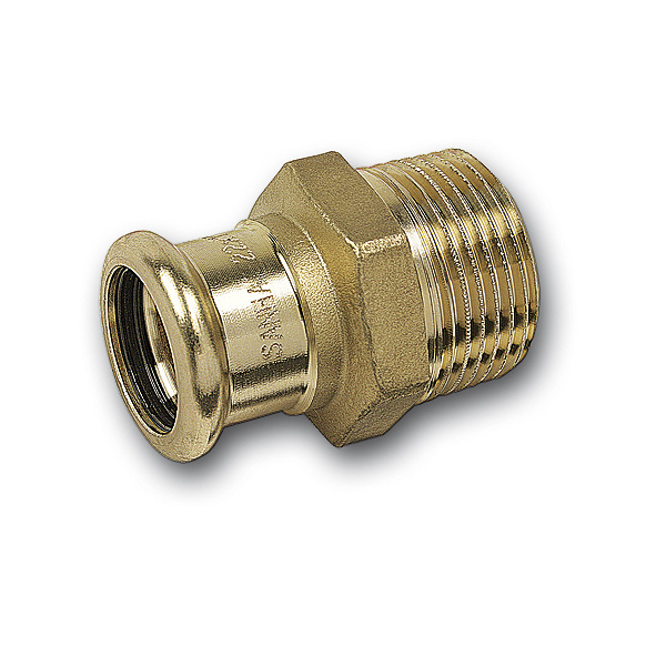 Vsuvka přechodová lisovací Sanha Cu Purapress 8243G 15×1/2" vnější závit