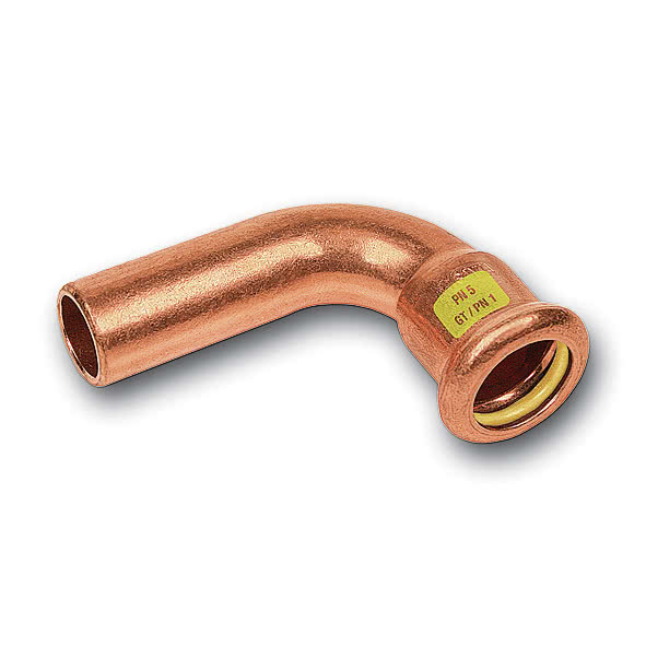 Oblouk 90° lisovací Sanha Cu Press Gas 10001A 22 mm MF