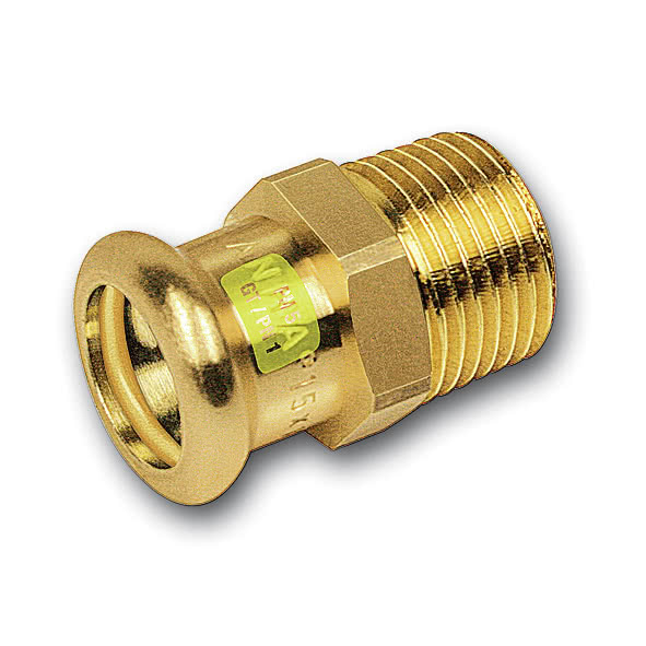 Vsuvka přechodová lisovací Sanha Cu Press Gas 11243G 28 mm × 3/4" vnější závit