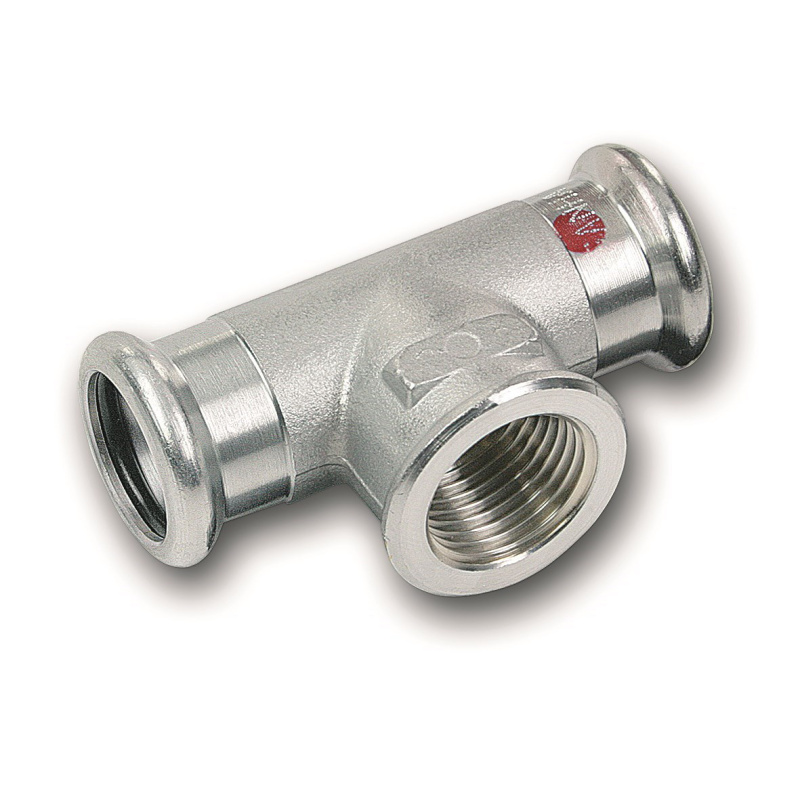 T-kus redukovaný lisovací Sanha Therm 24130G 15 mm × 1/2"