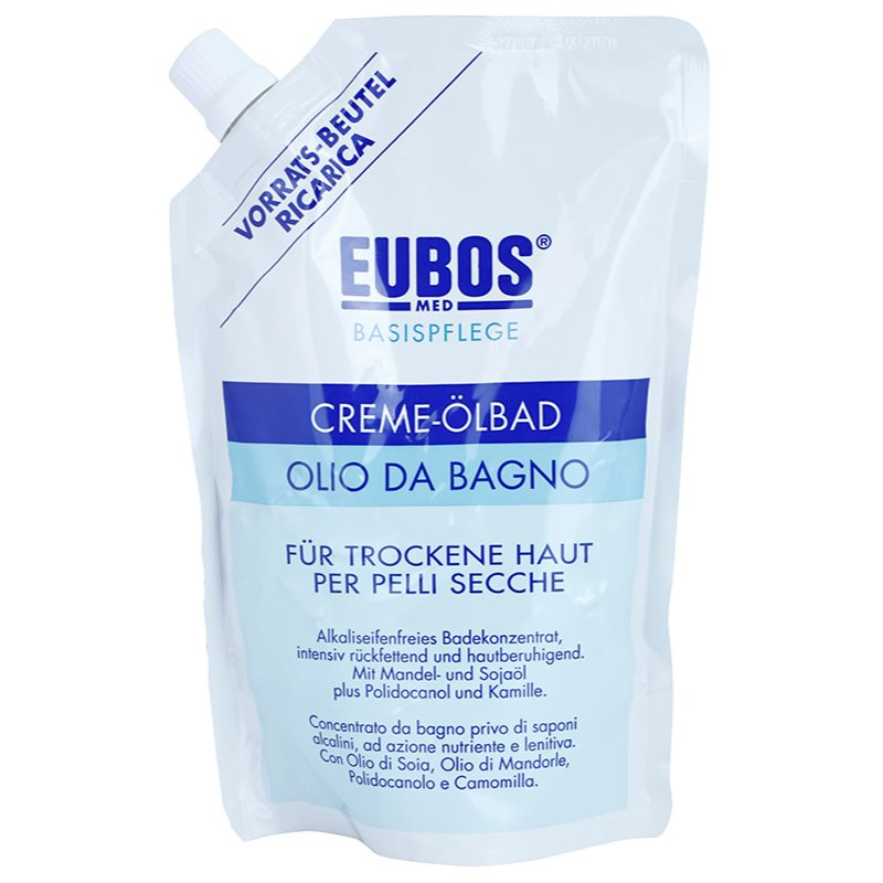 Eubos Basic Skin Care sprchový a koupelový olej náhradní náplň 400 ml