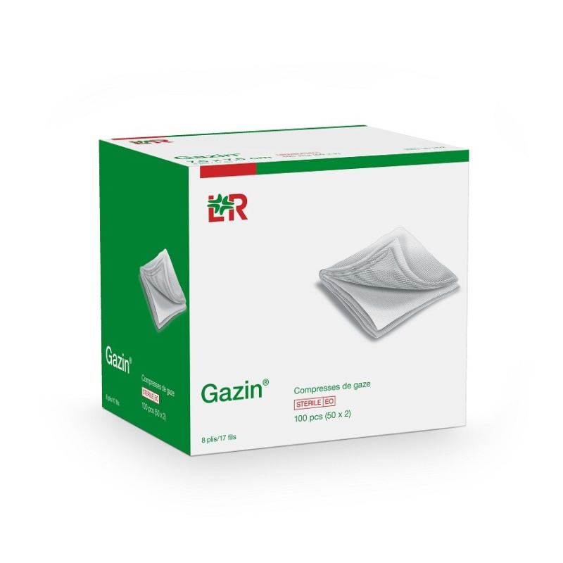 Gazin gáza hydrofilní skládaný kompres sterilní 9 x 7,5 cm 50 ks