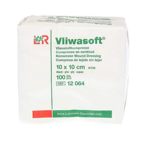 Komprese Vliwasoft nesterilní 10x10cm/4v 100 ks