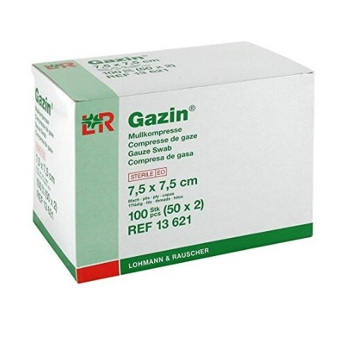 Gáza hydrofilní skl. kompr. sterilní Gazin 7.5x7.5 cm 100 ks