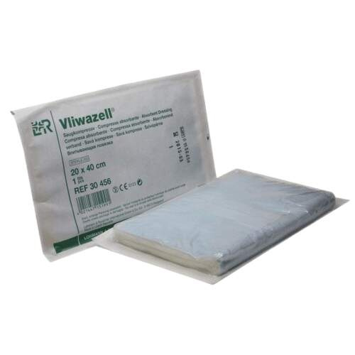 Komprese Vliwazell sterilní vysoce absorpční 20 x 40 cm 30 ks