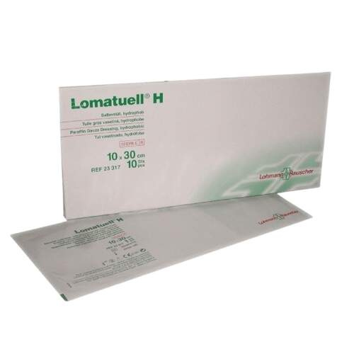 LOMATUELL H - STERILNÍ MASTNÝ TYL 10cm x 30cm, 10ks