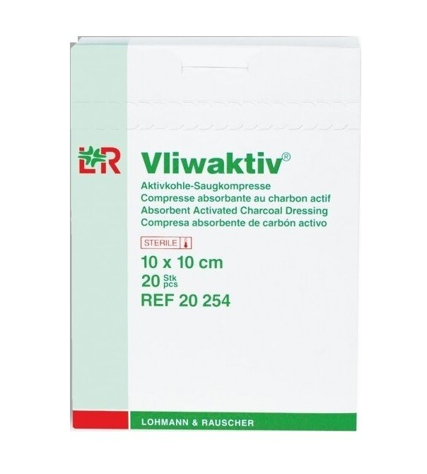 Komprese Vliwaktiv Ag 10 x 10 cm sterilní 10 ks